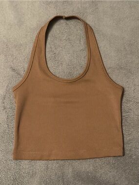 H&M Divided Ribbed Brown Tank